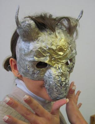 Mask for Halloween. Kozidorka