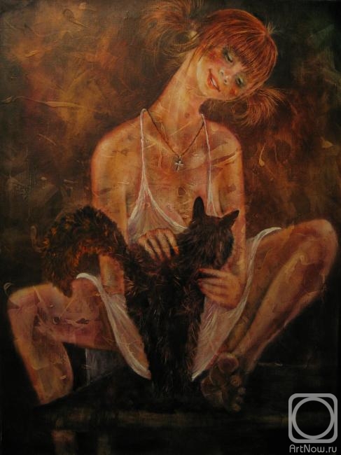Hramov Timofei. She and her cat