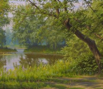 FRAGMENT of work " At flowing lake ". Osipsow Wladislaw