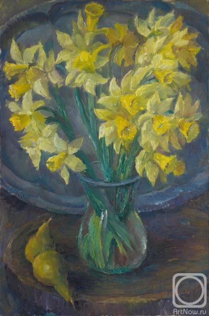 Kalmykova Yulia. Still life with daffodils