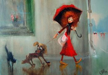 Walk (series "Lady with a Dog"). Medvedev Igor
