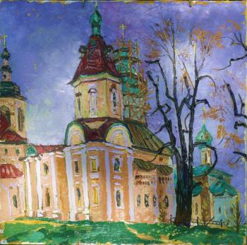 Temple and old linden (Crooked and vkosa). Polyakov Arkady