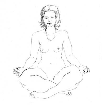 In the yoga position). Malancheva Olga