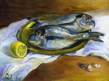 Still life with fish. Malancheva Olga