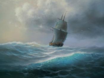 Le voilier en haute mer. Koval Vladimir