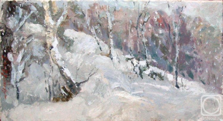 Arepyev Vladimir. Winter. Hillside