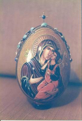Easter egg. Our Lady Tenderness. August Sergei