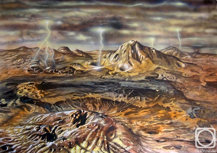 Krasnova Nina. The surface of Venus volcano Shapash