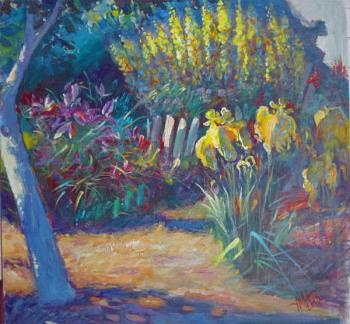 Irises in the garden. Ivanov Aleksandr