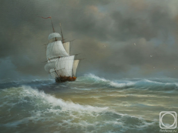 Koval Vladimir. Sailboat at sea