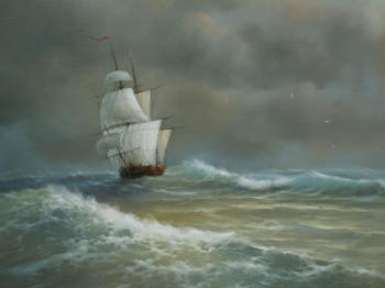 Sailboat at sea. Koval Vladimir
