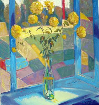 Flowers on the window. Ivanov Aleksandr