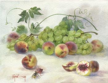 Grapes and peaches. Pugachev Pavel