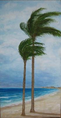 Two trees in the wind. Krivokhizhin Vitaliy