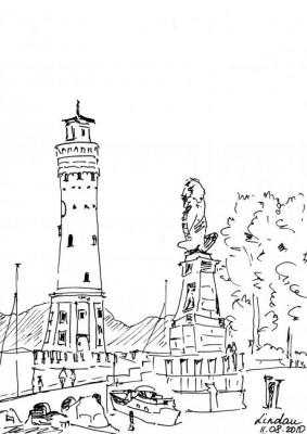 Lighthouse in Lindau. Bychenko Tatiana