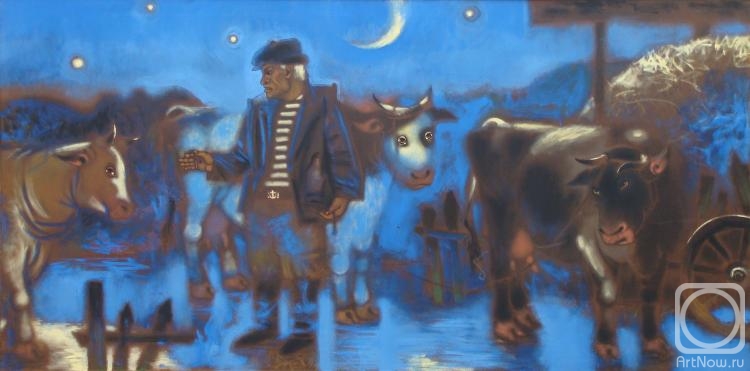 Shevchenko Nikolai. Peasant with cows