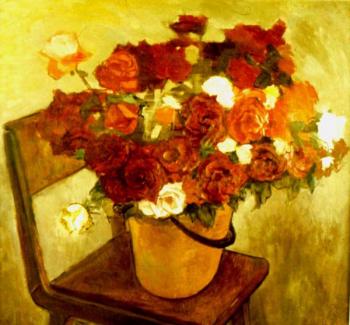 Roses in a bucket. Belyakov Alexandr