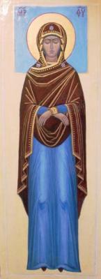Icon "Assumption of the Blessed Virgin Mary. Shroud". Chugunova Elena