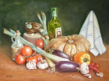 Still life with vegetables. Lizlova Natalija