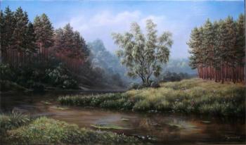 Moning on Moskow-river at hi during. Kulygin Nickolay