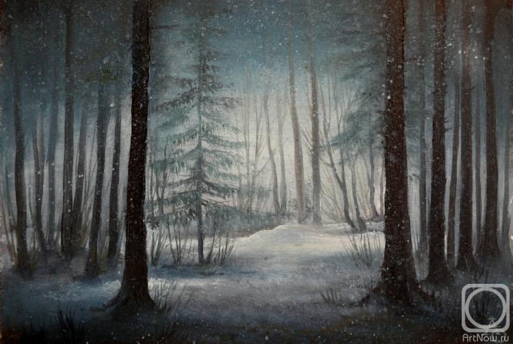 Загадочный лес» картина Орлова Андрея (оргалит, масло) — купить на ArtNow.ru