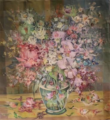 Flowers in a glass carafe. Gorbunov Vladimir