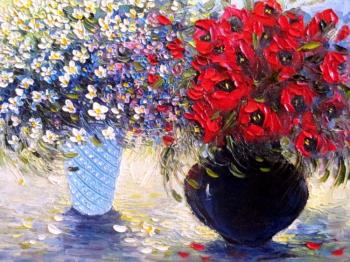 Camomiles and poppys