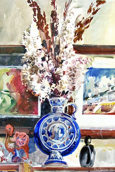 Vrublevski Yuri. A bouquet in Blue Vase