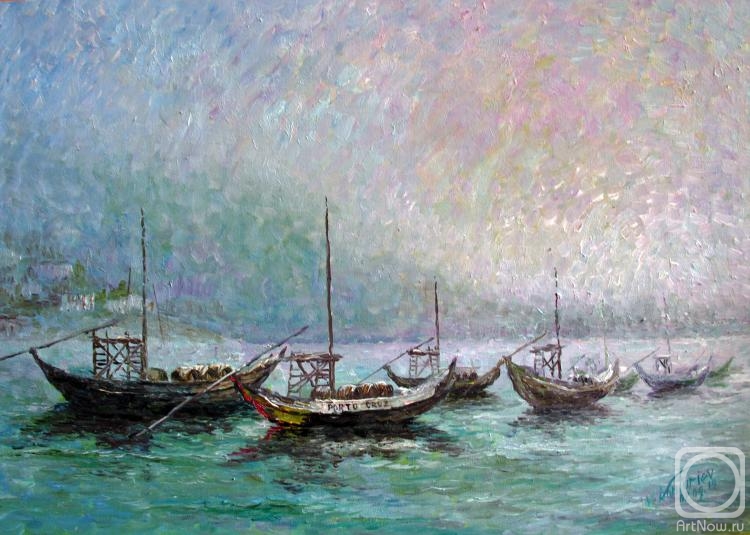 Konturiev Vaycheslav. Portu. Boats with port wine tuns