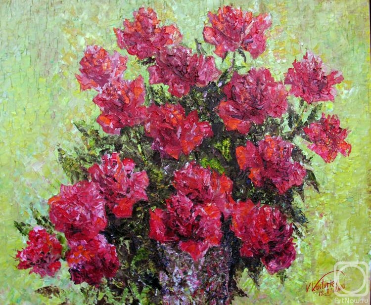Konturiev Vaycheslav. Roses in cut-glass vase
