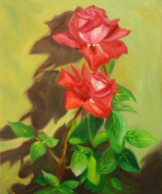 348 (Two red roses). Lukaneva Larissa