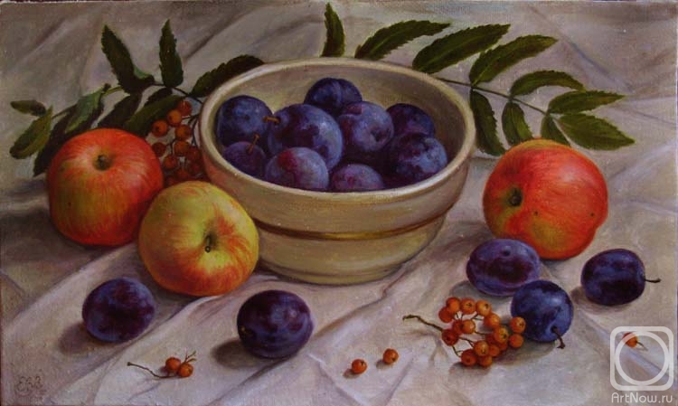 Shumakova Elena. Plums and apples