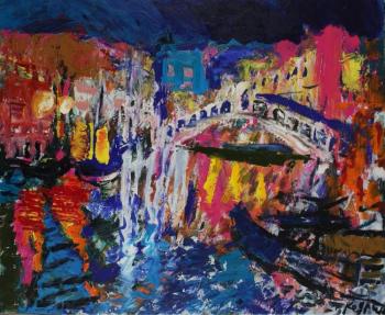 Venice. Ponte Rialto. Evening. Kedrin Dmitriy