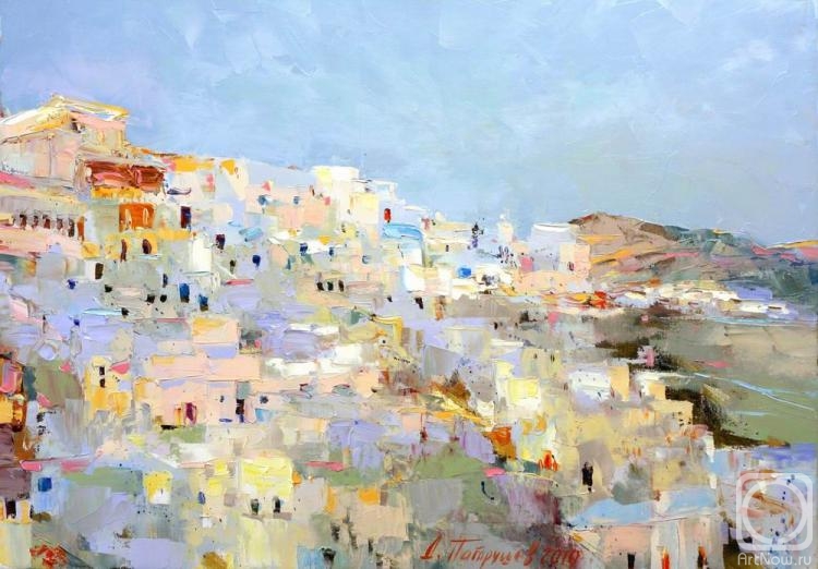 Patrushev Dmitry. landscape with white town