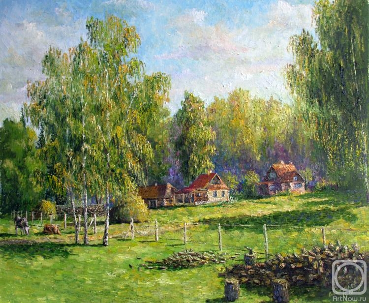 Konturiev Vaycheslav. September. Firewood on the grass
