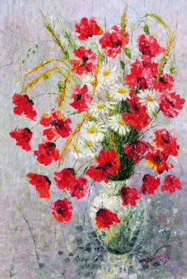 Composition of poppies