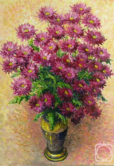 Konturiev Vaycheslav. Chrysanthemums in elegant vase