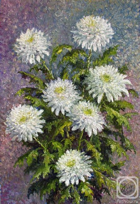 Konturiev Vaycheslav. White chrysanthemums