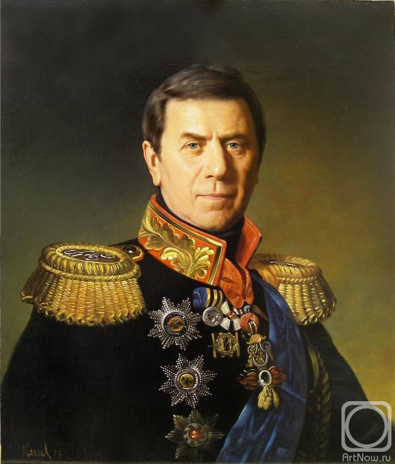Beysheev Kemel. The man in a military uniform