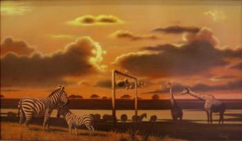 Last beam (Giraffes Africa). Beysheev Kemel