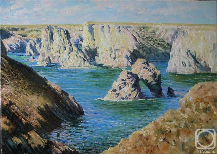 Beysheev Kemel. Rocks and the sea