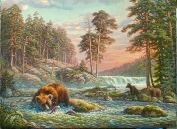 The moning on the waterfall. Balabushkin Sergey