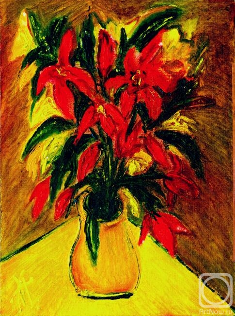 Zheltysheva Ljubov. Red lilies