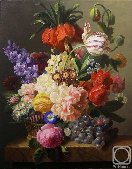 Beysheev Kemel. Flowers in a basket