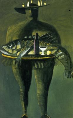 Young Woman with Fish