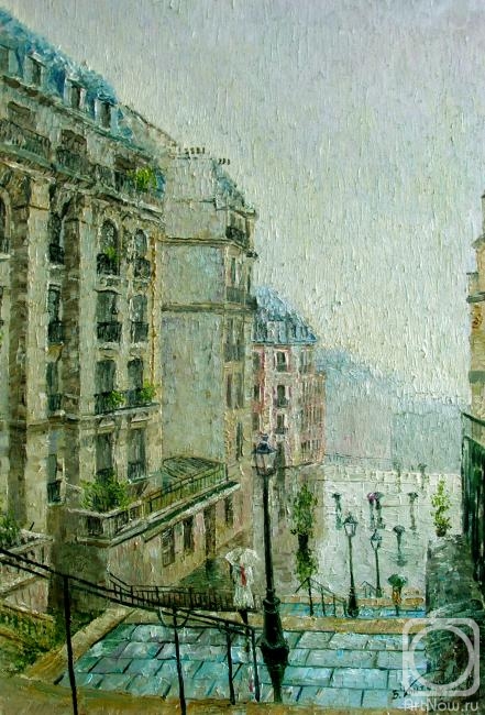 Konturiev Vaycheslav. Rain, umbrellas, Paris