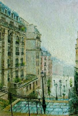 Rain, umbrellas, Paris. Konturiev Vaycheslav