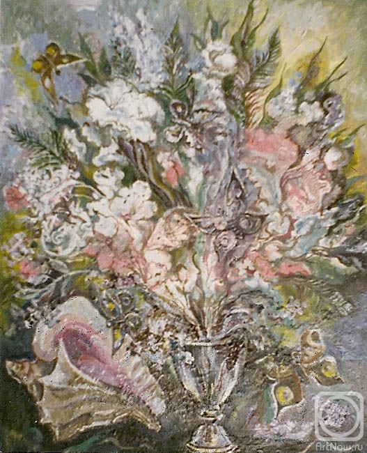 Pomelova Innesa. Flowers and marine shell