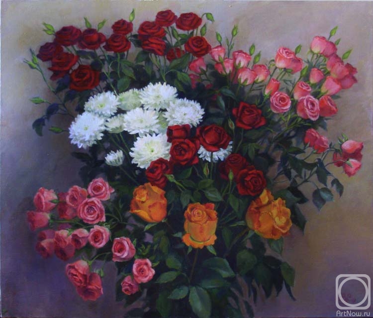 Shumakova Elena. Bouquet with bush roses