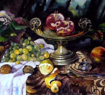 Pomegranates and grapes. Ivanova Olga